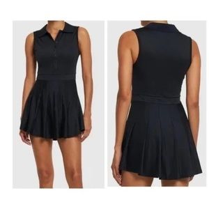 Weworewhat Tennis Dress Size XS Optic Black Athleisure $128